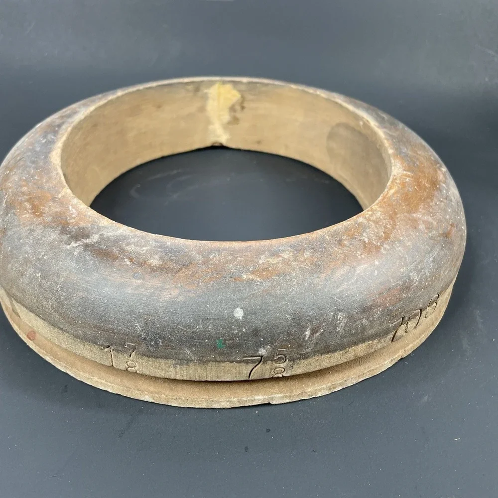 Vintage Unmarked Wood Hat Block Millinery Hatters Brim Mold Form 7 5/8 708
